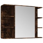 vidaXL Ensemble d'armoires de salle de bain 4 Pièces chêne fumé