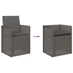 vidaXL Ensemble de salle à manger pour jardin avec coussin 7 Pièces PP