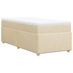 vidaXL Sommier à lattes de lit et matelas Crème 90x190 cm Tissu
