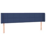 vidaXL Tête de lit avec oreilles Bleu 203x16x78/88 cm Tissu