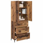 vidaXL Haut Armoire Bois Ancien 69 5 x 34 x 180 cm Bois d'ingénierie