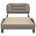vidaXL Cadre de lit sans matelas Hvar taupe 90x190 cm tissu