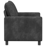 vidaXL Canapé Gris foncé 126 x 81 x 87 5 cm Polyester