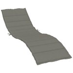 vidaXL Coussin de chaise longue gris foncé mélangé 200x70x4 cm tissu