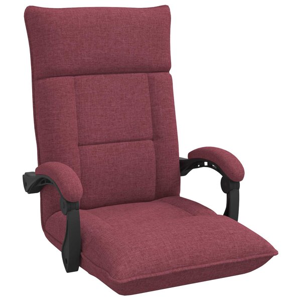 vidaXL Fauteuil de sol ajustable Bordeaux Tissu