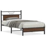 vidaXL Cadre de lit sans matelas chêne marron 100x200 cm