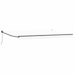 vidaXL Auvent Rétractable Blanc 500 × 300 cm Tissu et Métal