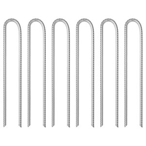 vidaXL Piquets de tente 6Pièces en forme de U 337cm Ø10mm acier galvanisé