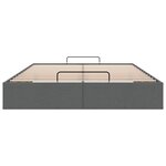 vidaXL Cadre de lit ottoman sans matelas gris foncé 140x200 cm tissu