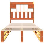 vidaXL Lit bibliothèque sans matelas cire marron 100x200 cm pin massif