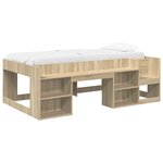vidaXL Cadre de lit pour enfants avec rangement Chêne Sonoma