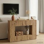 vidaXL Table console Rayé Chêne Artisanal 101 x 29 x 74 cm