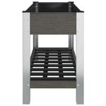 vidaXL Lit surélevé de jardin avec étagère Gris 100x50x75 cm WPC