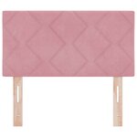 vidaXL Tête de Lit LED avec des lumières à LED Rose 80 cm Velours
