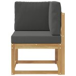 vidaXL Canapé d'angle extérieur Bois d'Acacia Massif Blanc