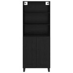 vidaXL Haut Armoire Chêne noir 69 5 x 34 x 180 cm Bois d'ingénierie