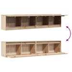vidaXL Armoires murales 2 Pièces 80x30x35 cm Bois de pin massif