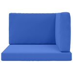 vidaXL Coussin de canapé d'extérieur 3 Pièces Bleu royal Polyester