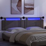 vidaXL Tête de lit suspendue Noir PU antique