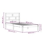 vidaXL Cadre de lit Bois de pin massif 100x200 cm