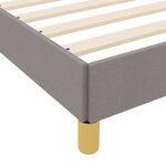 vidaXL Lit à ressorts Taupe 180 x 200 cm tissu