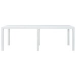 vidaXL Ensemble à manger d'extérieur 9Pièces Plastique Blanc Aspect rotin