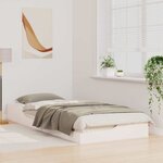vidaXL Cadre de lit Blanc 80 x 220 cm Pin massif