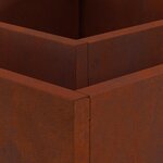 vidaXL Foyer de cheminée Marron 80 x 80 x 40 cm Acier patiné