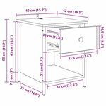 vidaXL Cabinet de chevet avec tiroir chêne artisanal 40 x 42 x 50 cm