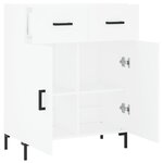 vidaXL Buffet blanc 69 5x34x90 cm bois d'ingénierie