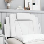 vidaXL Coussin de tête de lit blanc 80 cm similicuir