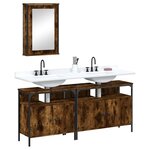 vidaXL Ensemble de meubles de salle de bain 3 Pièces Chêne fumé