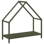 vidaXL Portant de bois chauffage vert olive 60x25x60 cm