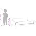 vidaXL Canapé pour enfants crème 100x54x33 cm velours