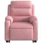 vidaXL Fauteuil inclinable de massage électrique rose velours