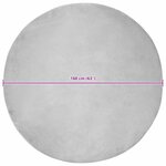 vidaXL Tapis en Fourrure Synthétique de Lapin Gris Ø 160 cm Polyester