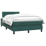 vidaXL Sommier à lattes de lit et matelas vert foncé 120x220cm velours