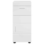 vidaXL Cabinet de salle de bain TULUM Blanc brillant 37 x 31.5 x 82 cm
