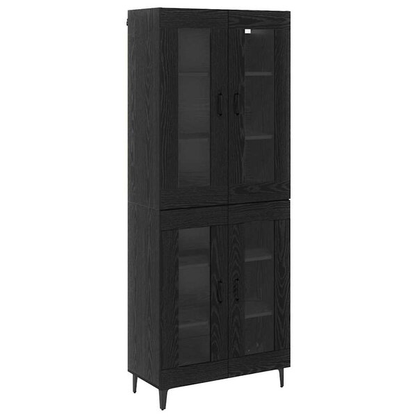 vidaXL Haut Armoire Chêne noir 69 5 x 34 x 180 cm Bois d'ingénierie