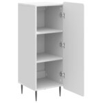 vidaXL Buffet Blanc brillant 34 5 x 33 x 92 cm Bois d'ingénierie