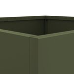 vidaXL Jardinière vert olive 32x29x75 cm acier