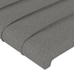 vidaXL Tête de lit à LED Gris foncé 183x16x118/128 cm Tissu