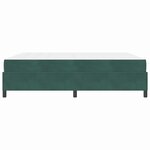 vidaXL Cadre de lit avec matelas Vert foncé 180 x 200 cm tissu