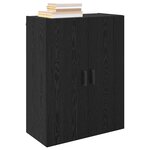 vidaXL Armoire Murale Montage mural 2 Pièces Chêne noir 69 5 x 34 x 90 cm