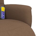 vidaXL Fauteuil inclinable de massage avec repose-pieds marron tissu