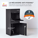 Boîte à colis Large Noir 2 portes Acier galvanisé SMART PARCEL BOX™
