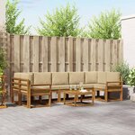 vidaXL Ensemble de canapés d'extérieur 8 Pièces Naturel et Beige