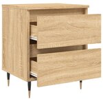 vidaXL Tables de chevet 2 Pièces chêne sonoma 40x35x50 cm bois ingénierie