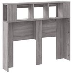 vidaXL Tête de lit à LED sonoma gris 120x18 5x103 5 cm bois ingénierie