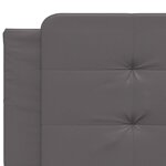 vidaXL Cadre de lit sans matelas gris 200x200 cm similicuir